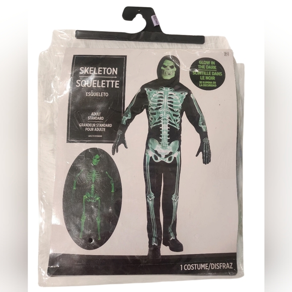 Party City Other - Skeleton Glow In The Dark Adult Halloween Costume